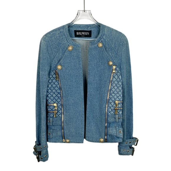 ジャケット BALMAIN Balmain Kids Blue Chest Logo Print Jacket – Retro Designer Wear